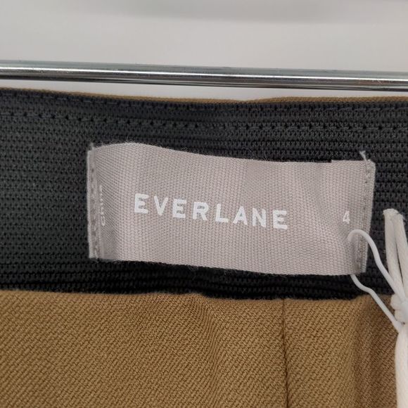 Everlane Women's The Kick Crop Work Pant Size 4 Olive Green Side Zip Bootcut - Picture 4 of 15